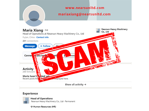 Clarification Notice - Regarding Nearsun Scam Website and Impersonated Emails